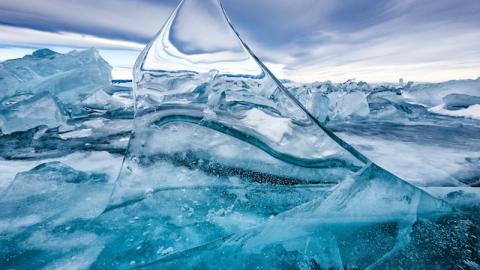 Closeup of ice.